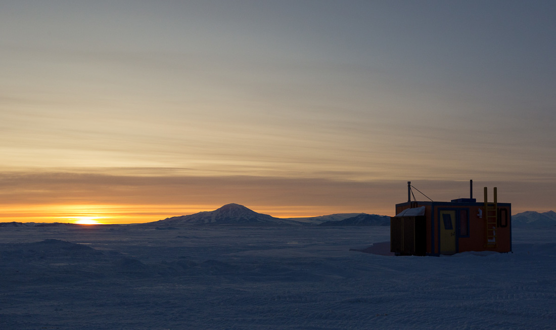 Late October sunset over McMurdo Sound